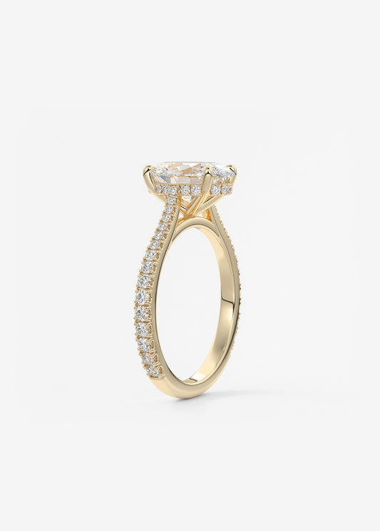 Oval Solitaire With Raised Basket Gallery Lab Grown Diamond Engagement Ring