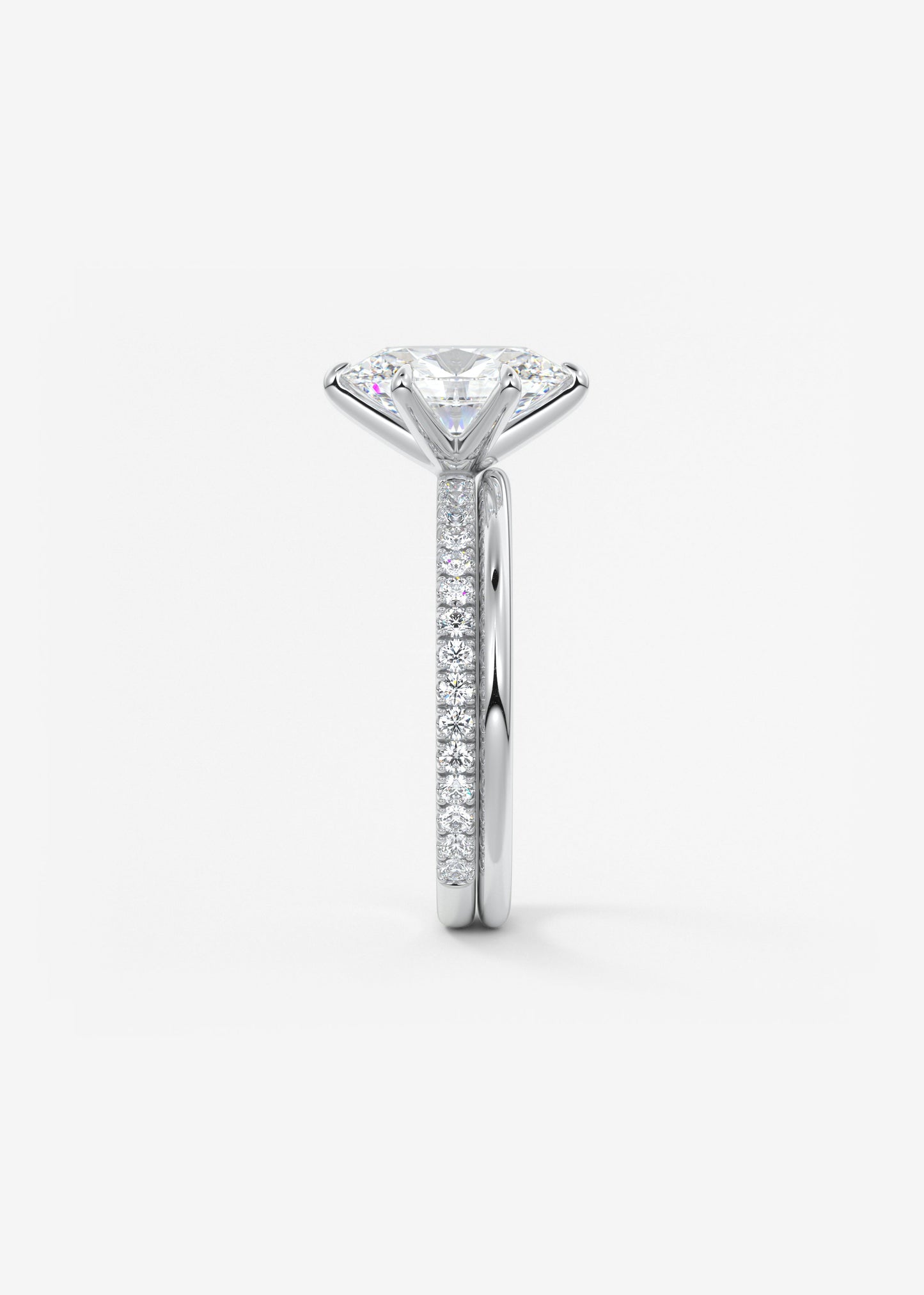 Oval Solitaire With Raised Basket Gallery Lab Grown Diamond Engagement Ring