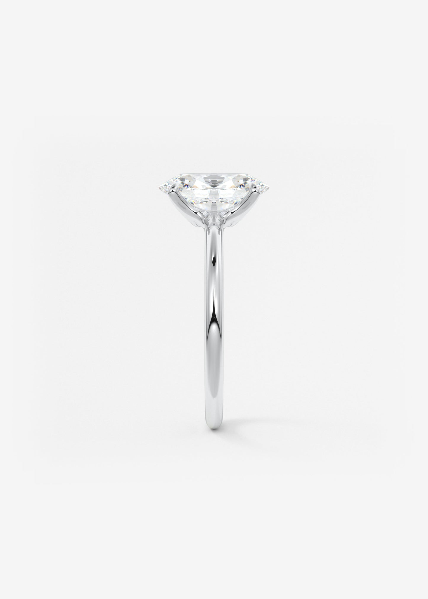 Oval Solitaire With Raised Basket Gallery Lab Grown Diamond Engagement Ring