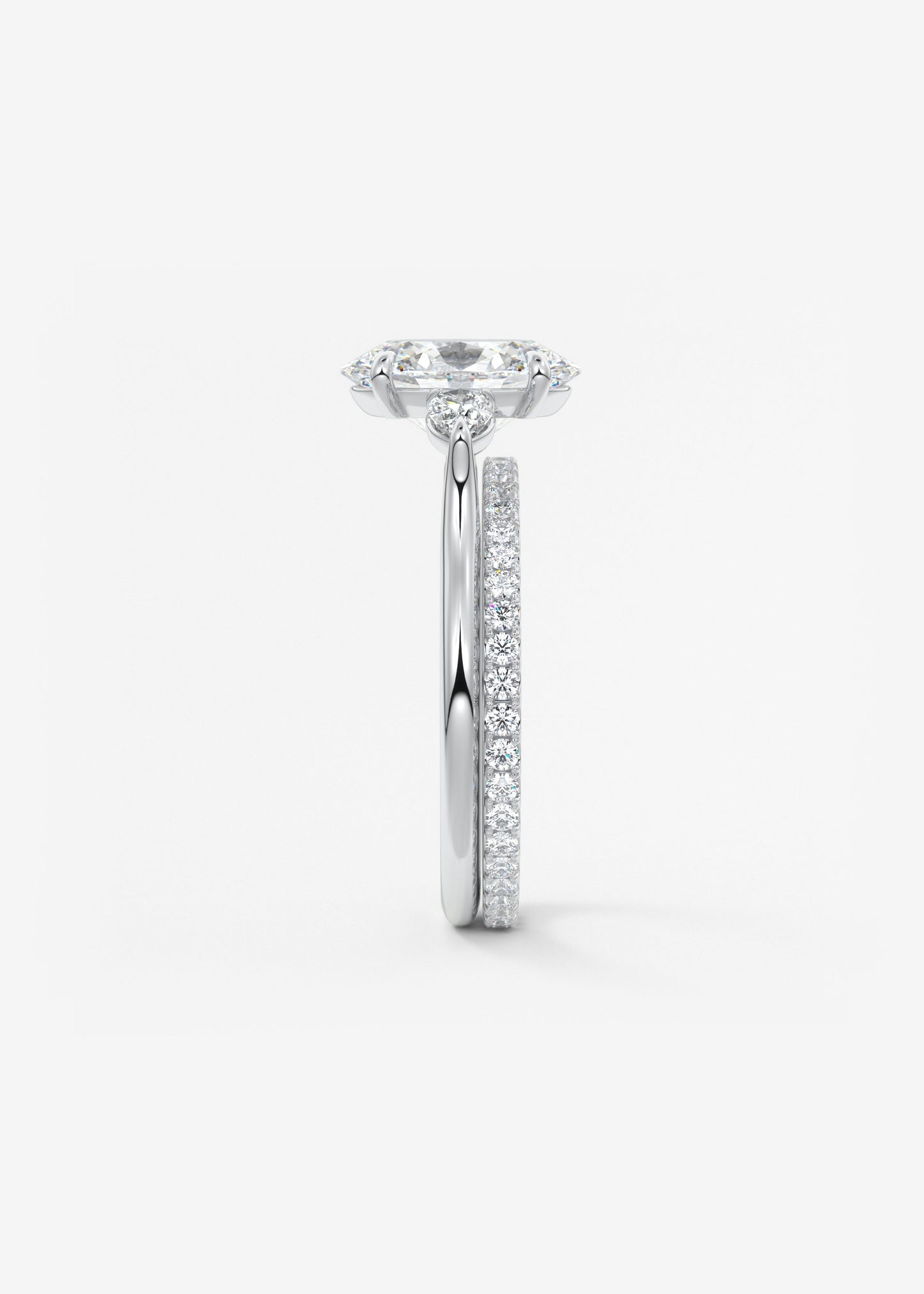 Oval Solitaire With Raised Basket Gallery Lab Grown Diamond Engagement Ring
