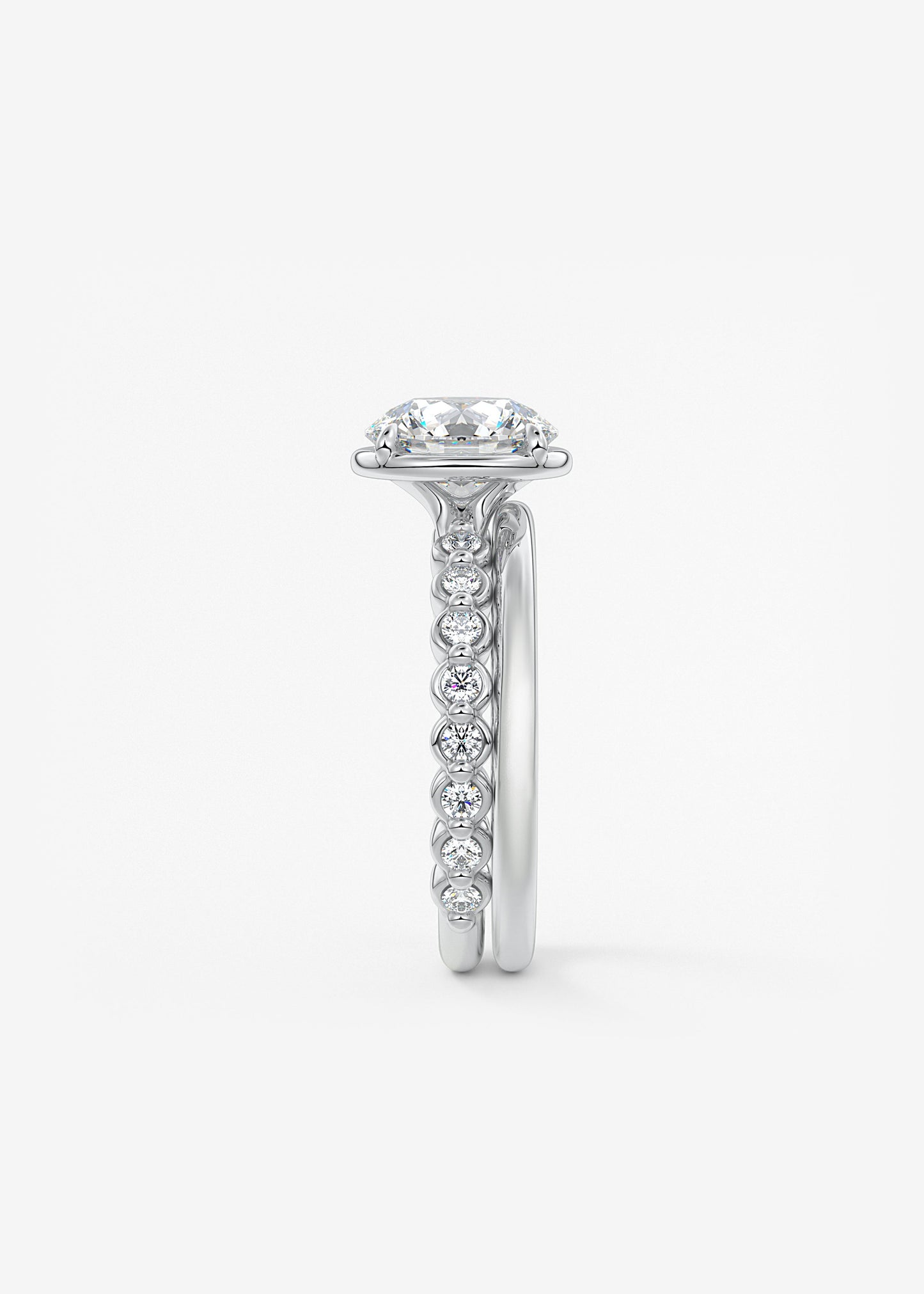 Oval Solitaire With Raised Basket Gallery Lab Grown Diamond Engagement Ring