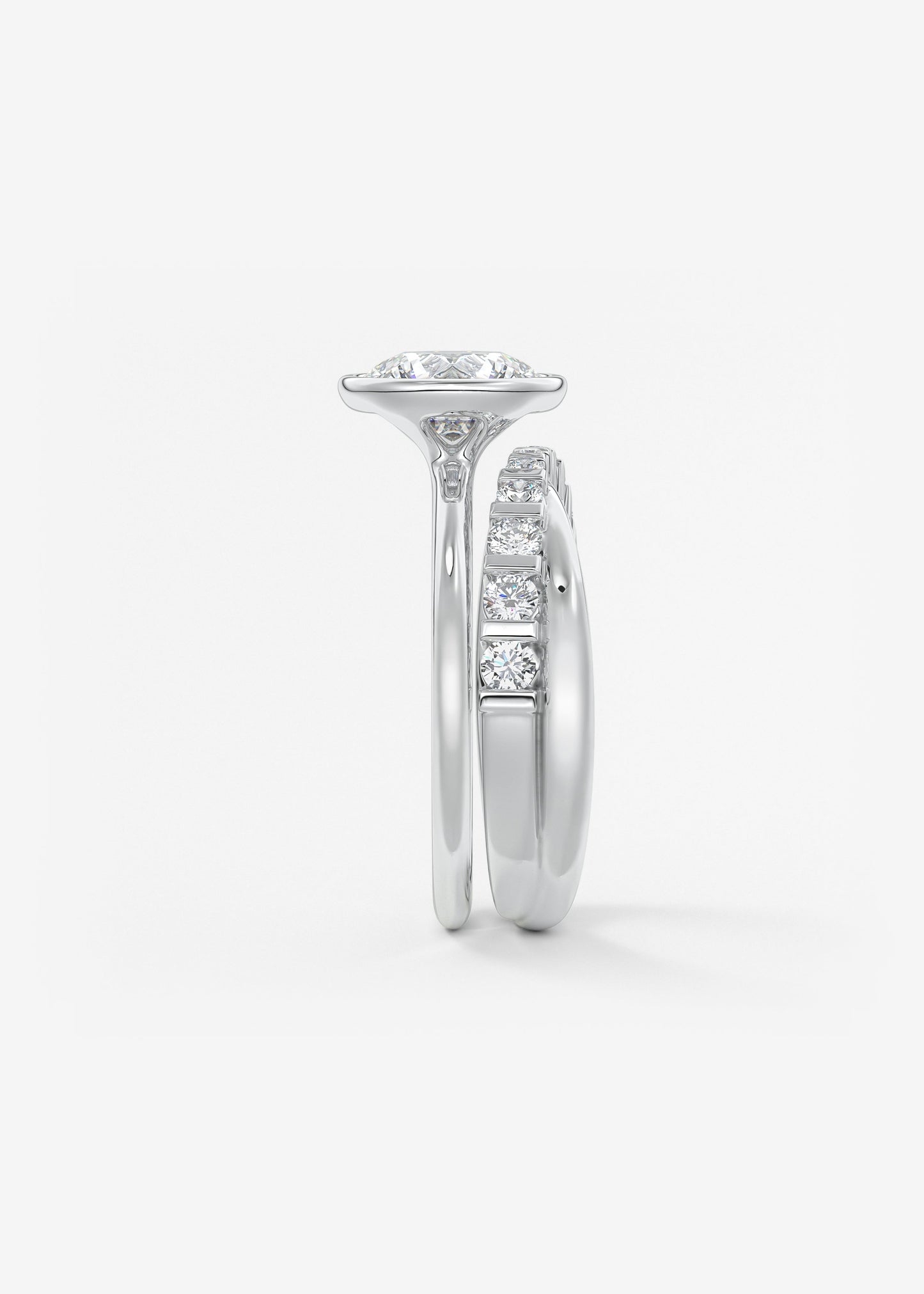 Oval Solitaire With Raised Basket Gallery Lab Grown Diamond Engagement Ring