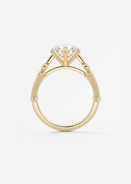 Oval Solitaire With Raised Basket Gallery Lab Grown Diamond Engagement Ring