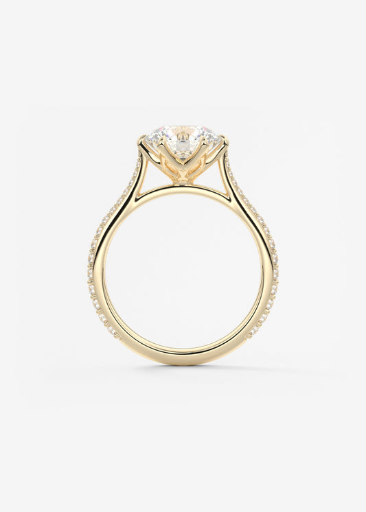 Oval Solitaire With Raised Basket Gallery Lab Grown Diamond Engagement Ring
