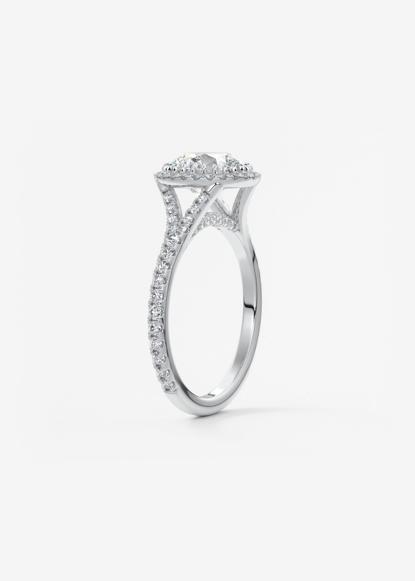 Oval Solitaire With Raised Basket Gallery Lab Grown Diamond Engagement Ring