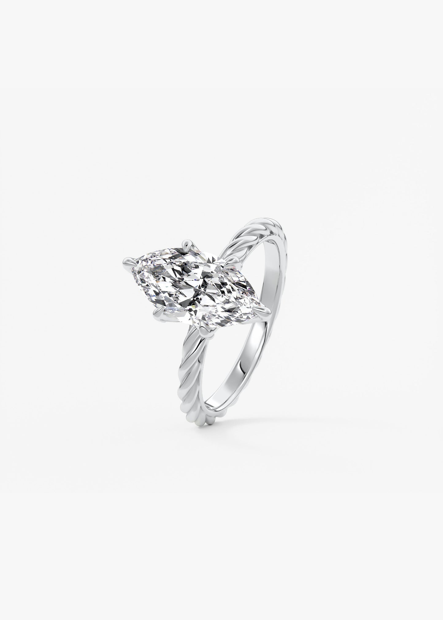Oval Solitaire With Raised Basket Gallery Lab Grown Diamond Engagement Ring