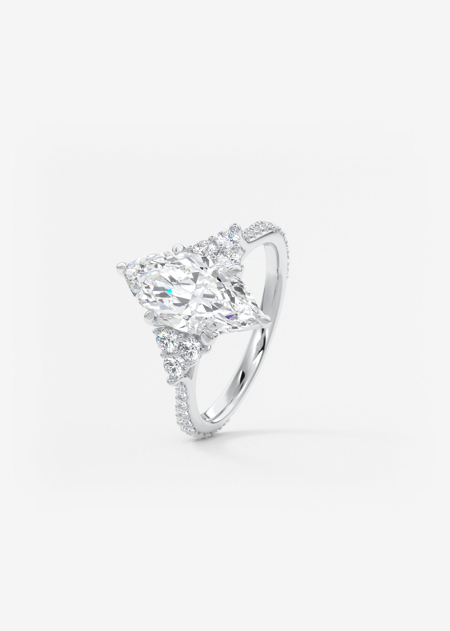 Oval Solitaire With Raised Basket Gallery Lab Grown Diamond Engagement Ring