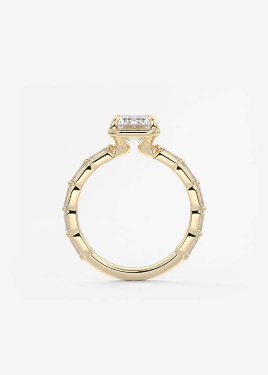 Oval Solitaire With Raised Basket Gallery Lab Grown Diamond Engagement Ring