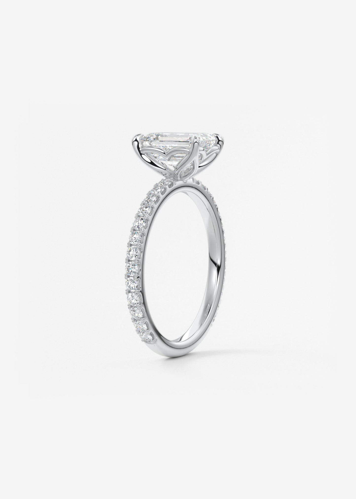 Oval Solitaire With Raised Basket Gallery Lab Grown Diamond Engagement Ring