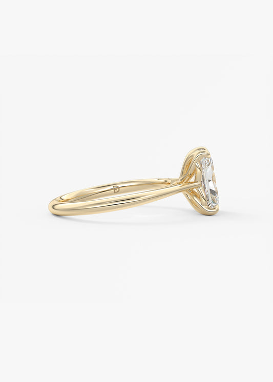 Oval Solitaire With Raised Basket Gallery Lab Grown Diamond Engagement Ring
