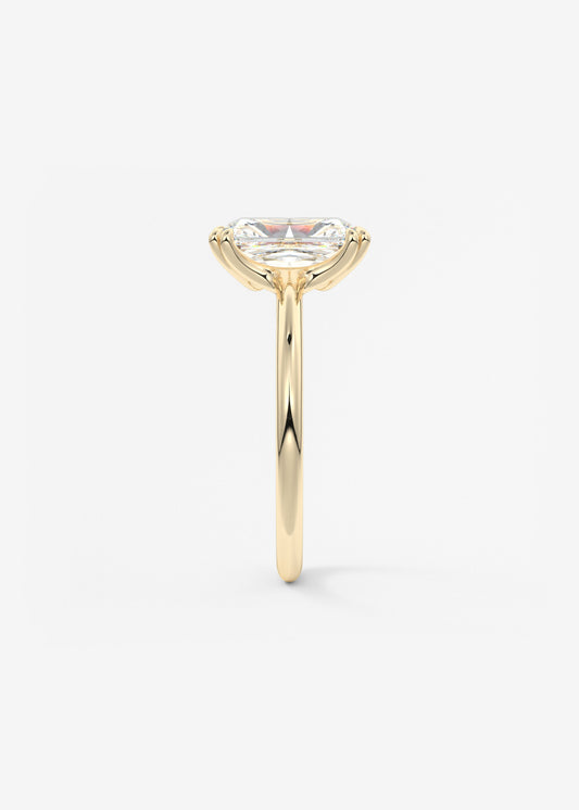 Oval Solitaire With Raised Basket Gallery Lab Grown Diamond Engagement Ring