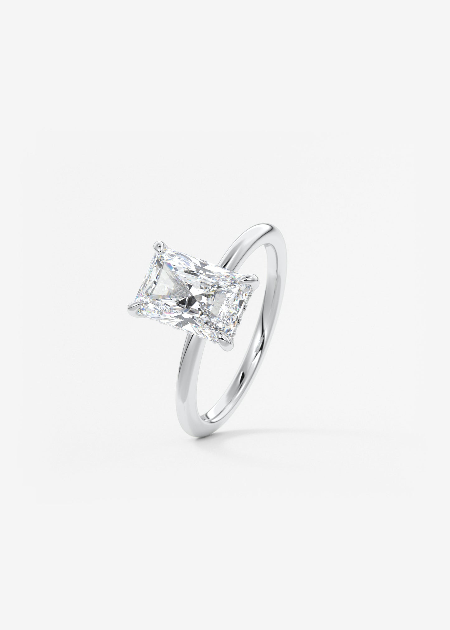 Oval Solitaire With Raised Basket Gallery Lab Grown Diamond Engagement Ring