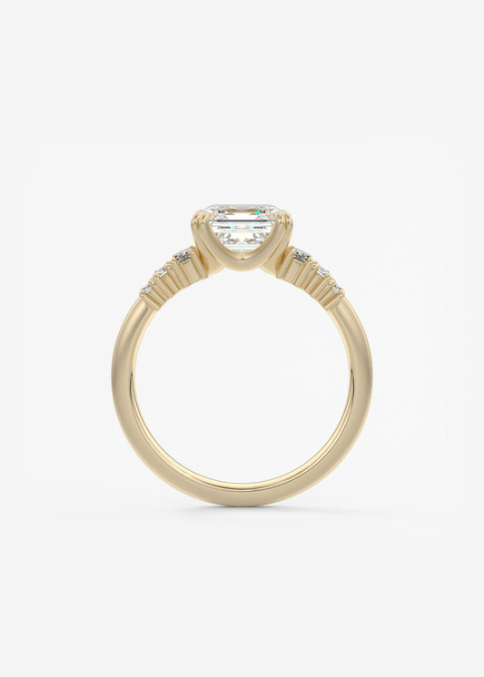 Oval Solitaire With Raised Basket Gallery Lab Grown Diamond Engagement Ring