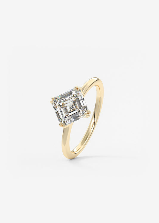 Oval Solitaire With Raised Basket Gallery Lab Grown Diamond Engagement Ring