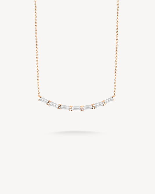 1.0 CT Round Bezel Solitaire Lab Grown Diamond Necklace