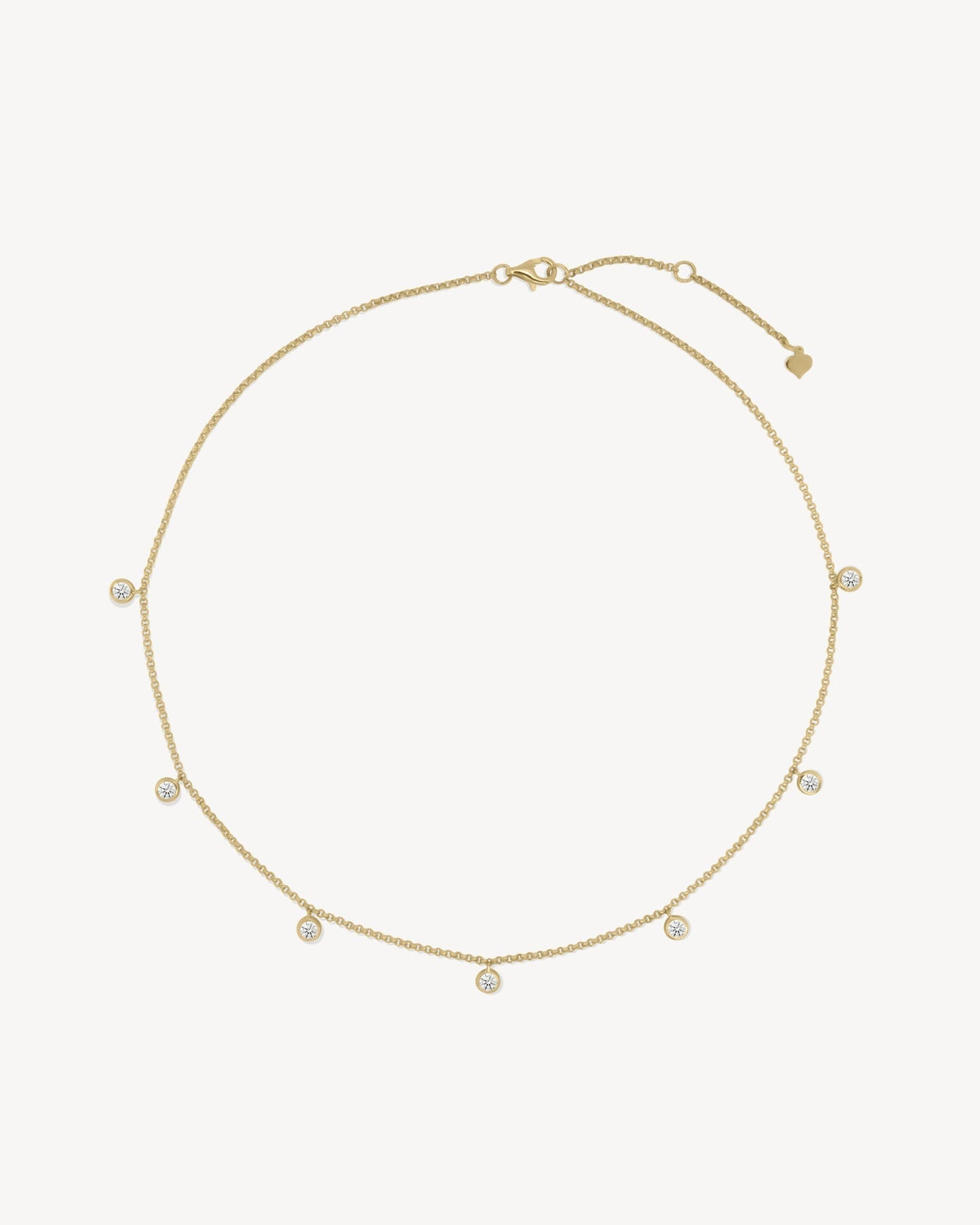 1.0 CT Round Bezel Solitaire Lab Grown Diamond Necklace