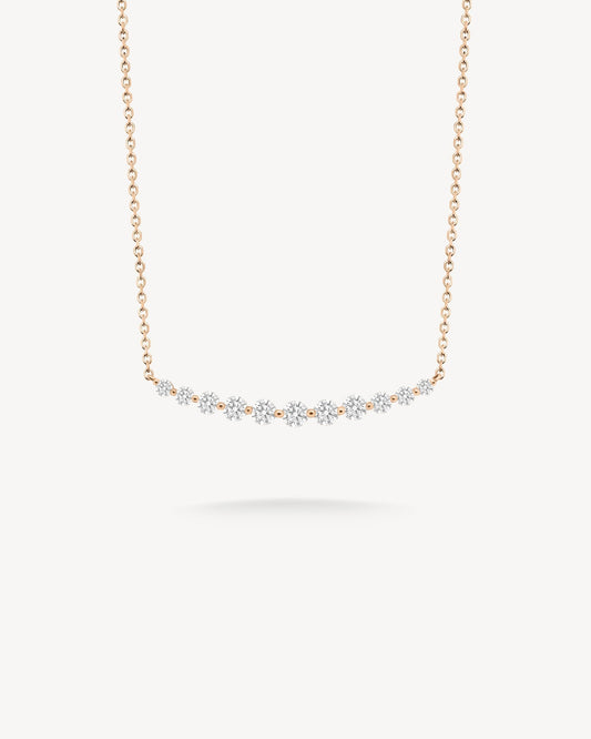 1.0 CT Round Bezel Solitaire Lab Grown Diamond Necklace