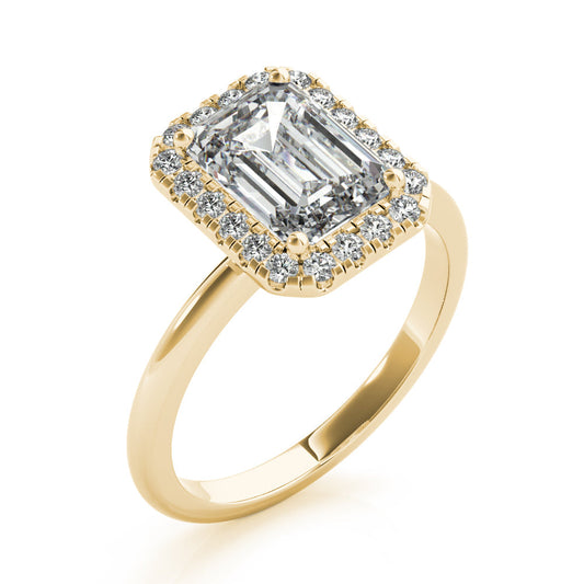 2 CT Round Three Stones Lab Grown Diamond Engagement Ring