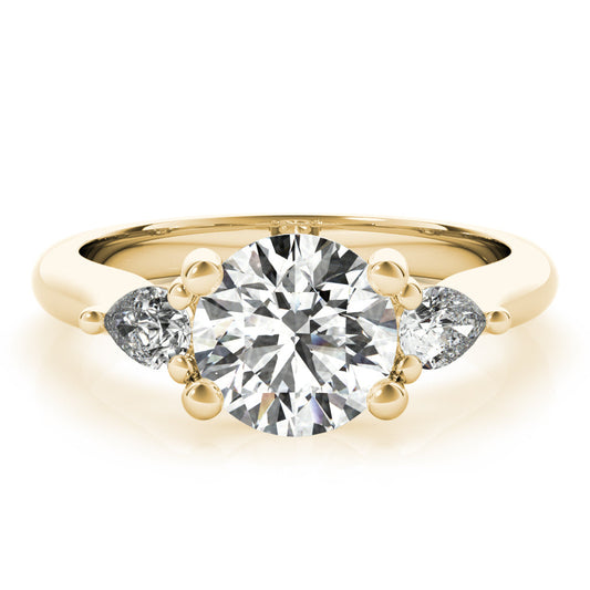 2 CT Round Three Stones Lab Grown Diamond Engagement Ring