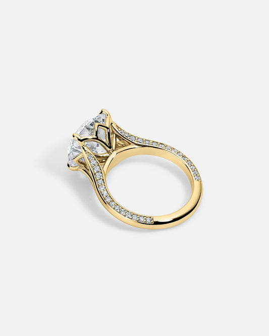 Marquise Cut Cluster Styled Lab Grown Diamond Engagement Ring