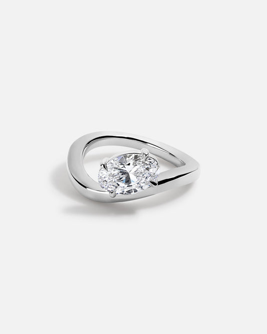Marquise Cut Cluster Styled Lab Grown Diamond Engagement Ring