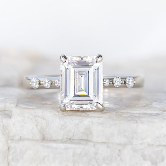 2 CT Round Three Stones Lab Grown Diamond Engagement Ring