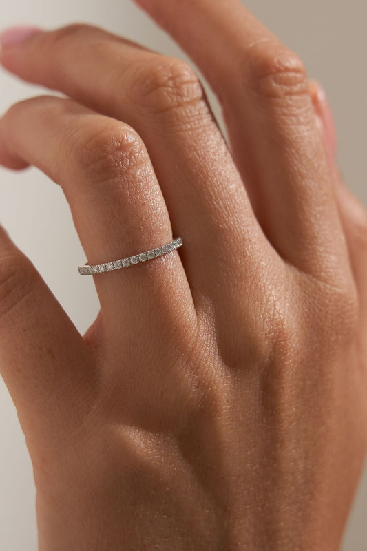 0.37 CT Round Full Eternity Lab Grown Diamond Wedding Band