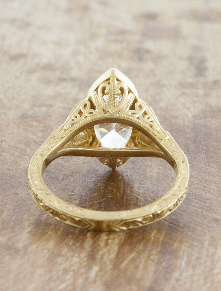 2 CT Round Three Stones Lab Grown Diamond Engagement Ring