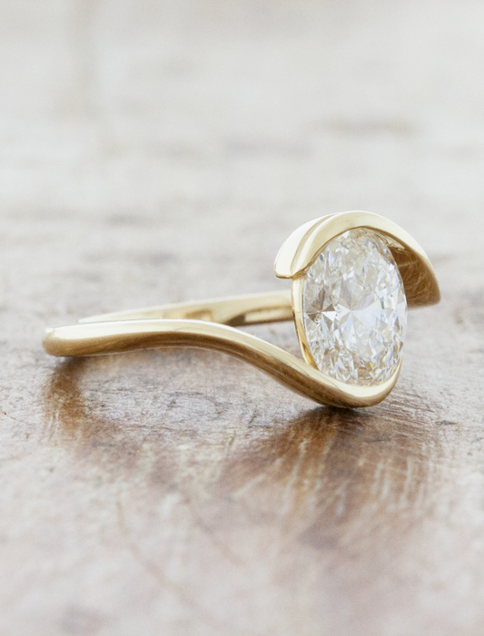 2 CT Round Three Stones Lab Grown Diamond Engagement Ring