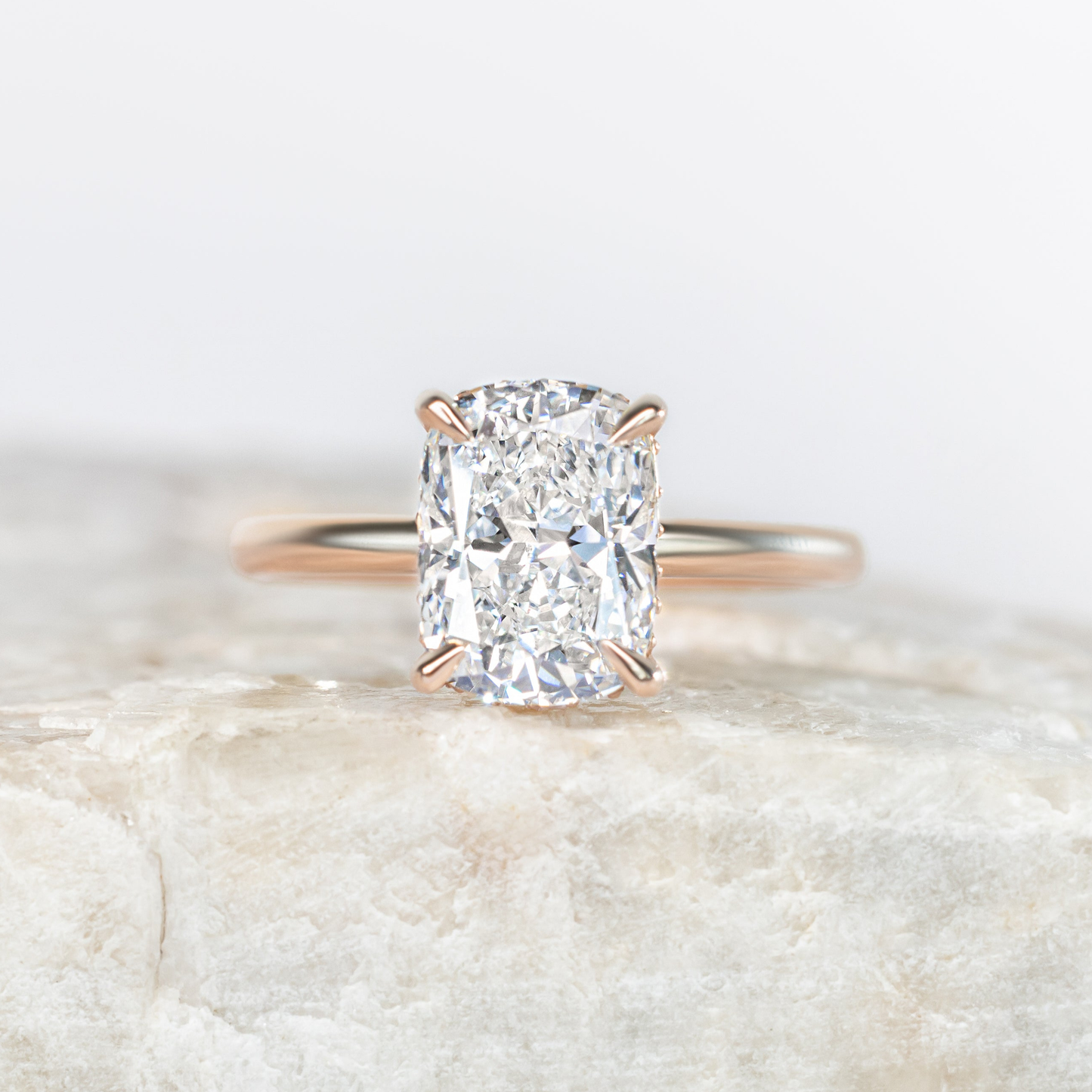 2 CT Round Three Stones Lab Grown Diamond Engagement Ring