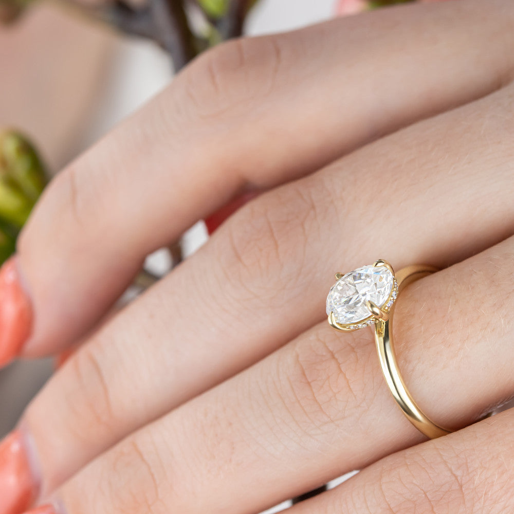 2 CT Round Three Stones Lab Grown Diamond Engagement Ring