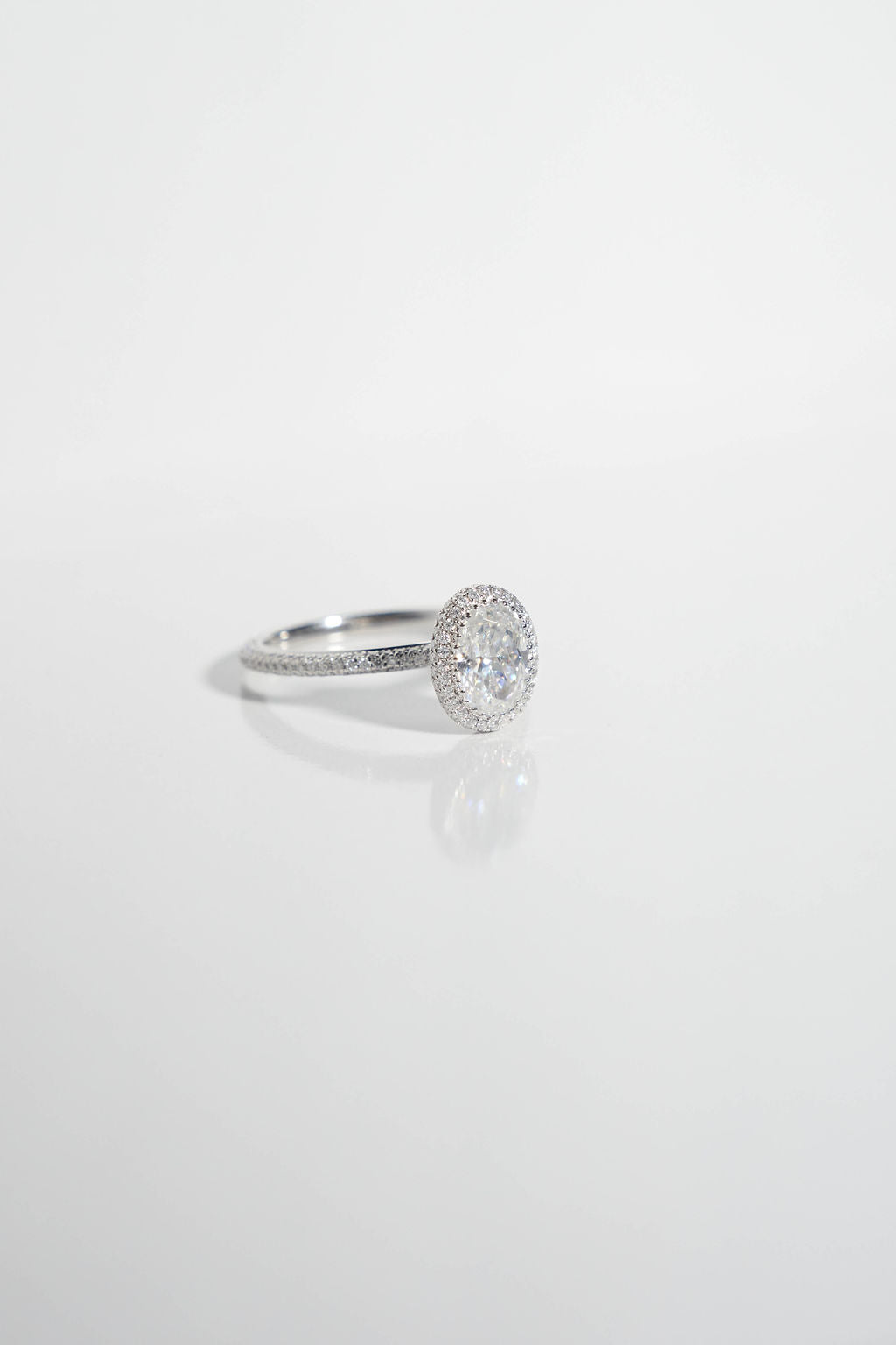 2 CT Round Three Stones Lab Grown Diamond Engagement Ring