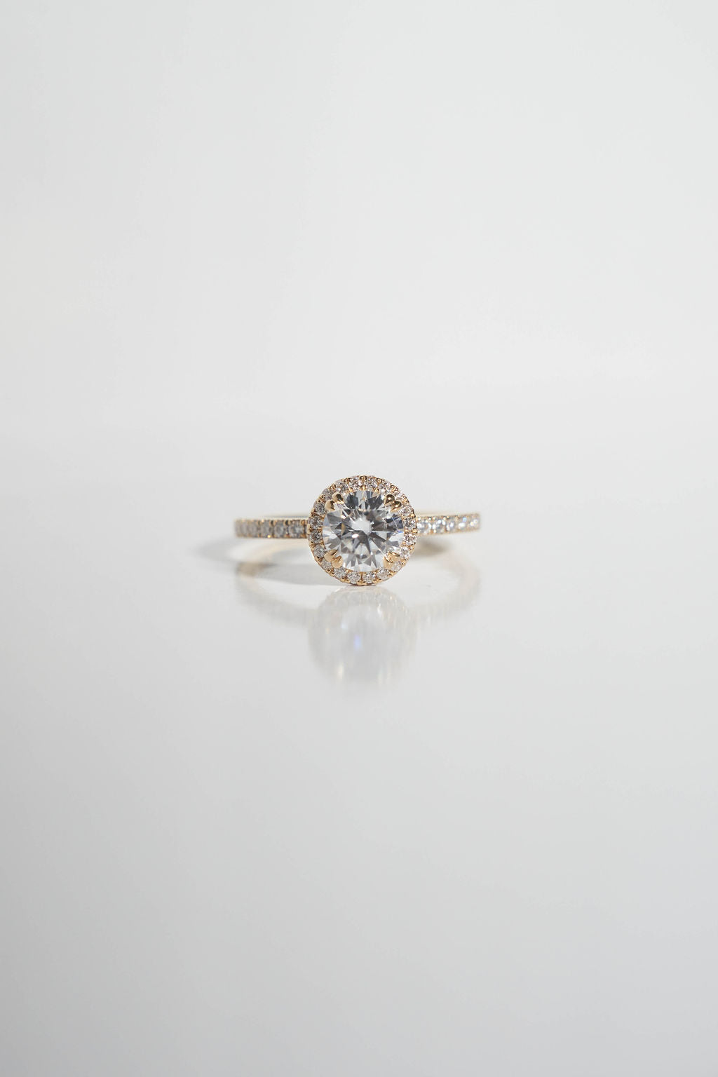 2 CT Round Three Stones Lab Grown Diamond Engagement Ring