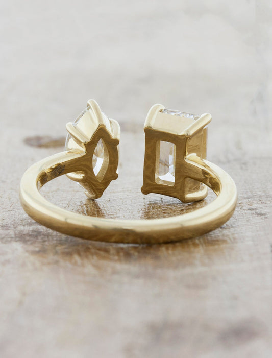 2 CT Round Three Stones Lab Grown Diamond Engagement Ring