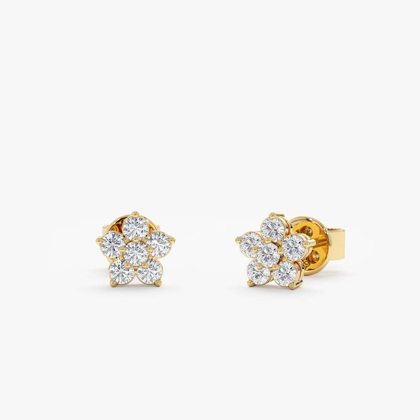 1.0 CT Round Bezel Solitaire Lab Grown Diamond Earrings