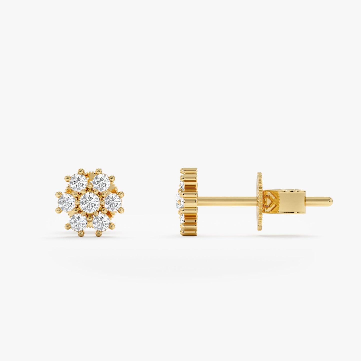 1.0 CT Round Bezel Solitaire Lab Grown Diamond Earrings