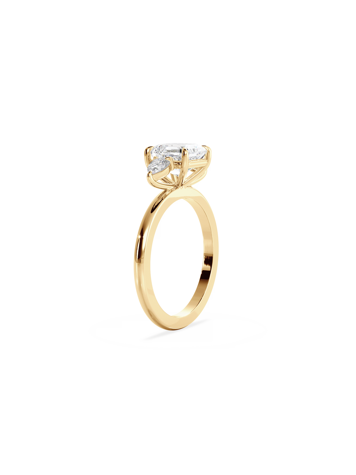 2 CT Round Three Stones Lab Grown Diamond Engagement Ring