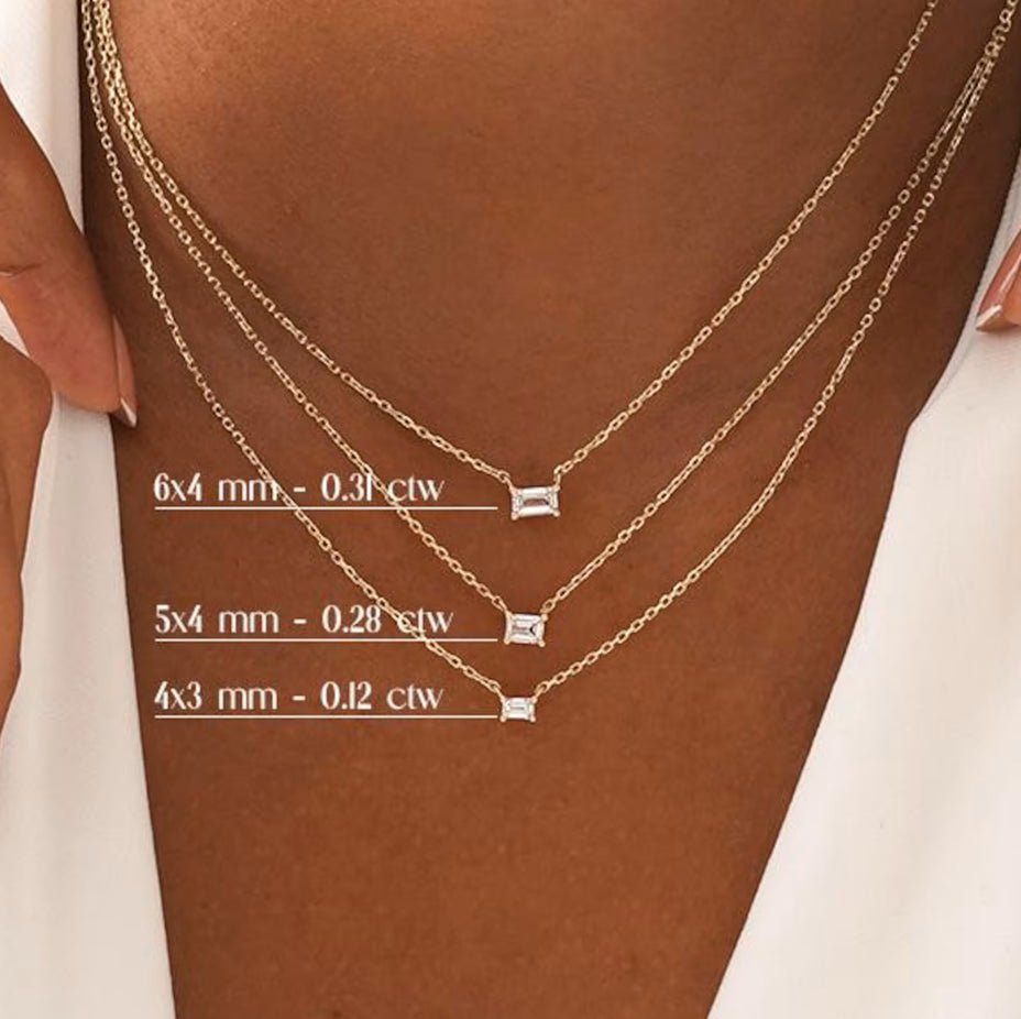 1.0 CT Round Bezel Solitaire Lab Grown Diamond Necklace