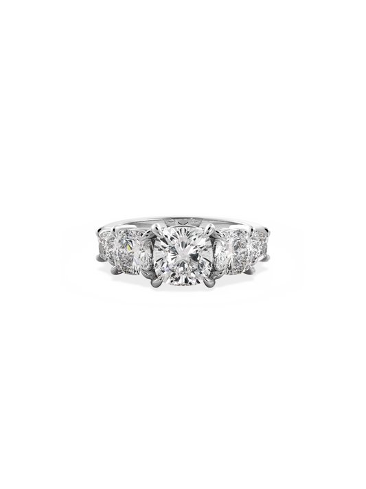 2 CT Round Three Stones Lab Grown Diamond Engagement Ring
