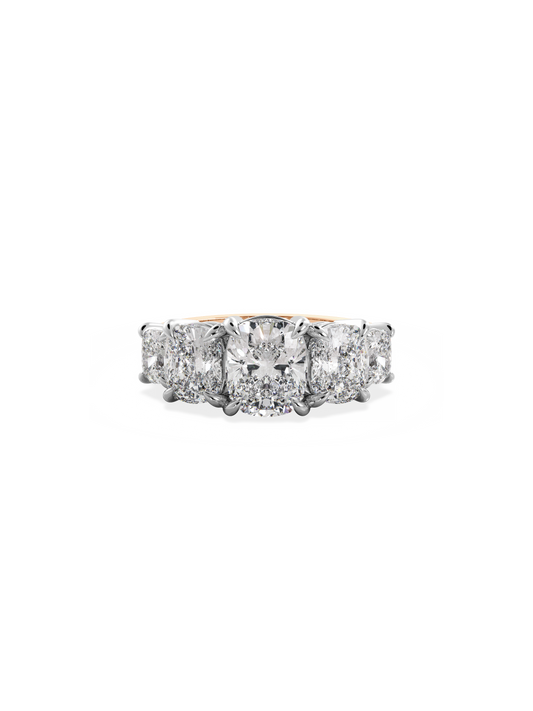 2 CT Round Three Stones Lab Grown Diamond Engagement Ring