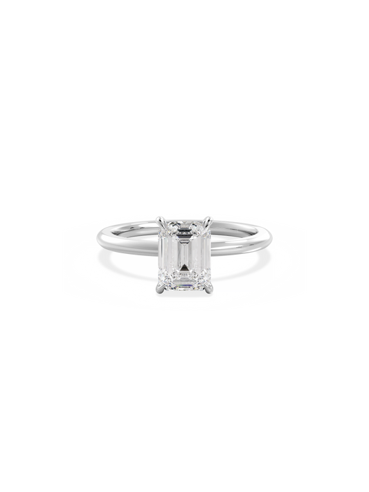 2 CT Round Three Stones Lab Grown Diamond Engagement Ring