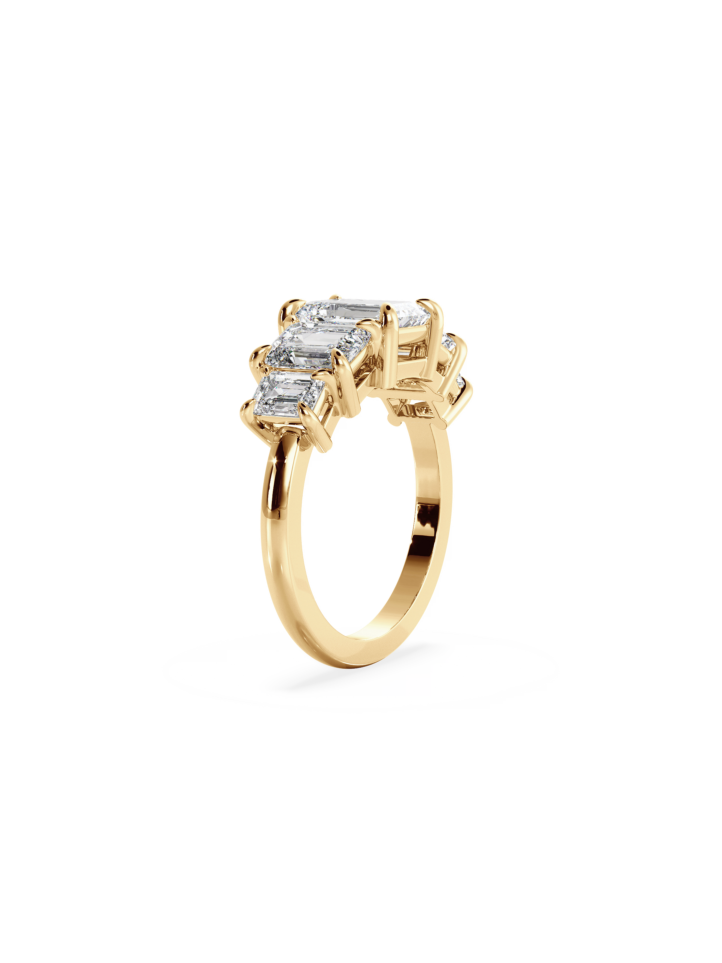 2 CT Round Three Stones Lab Grown Diamond Engagement Ring