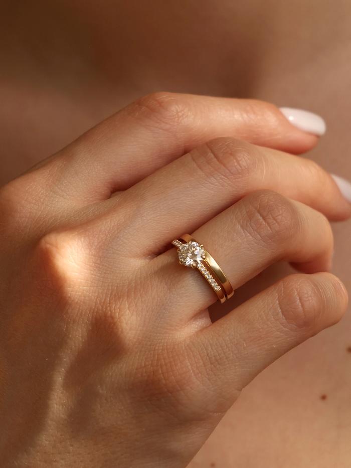 Marquise Cut Cluster Styled Lab Grown Diamond Engagement Ring