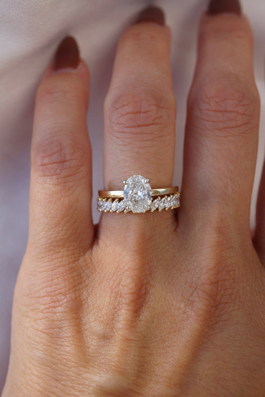 0.37 CT Round Full Eternity Lab Grown Diamond Wedding Band