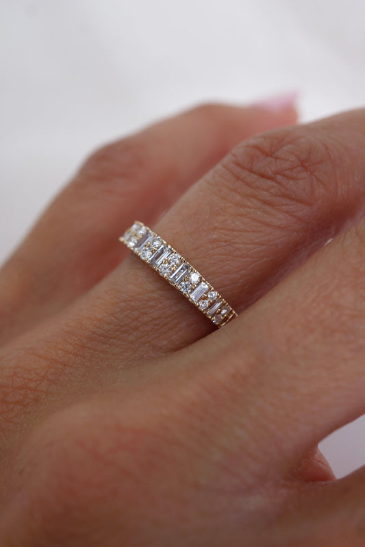 0.37 CT Round Full Eternity Lab Grown Diamond Wedding Band