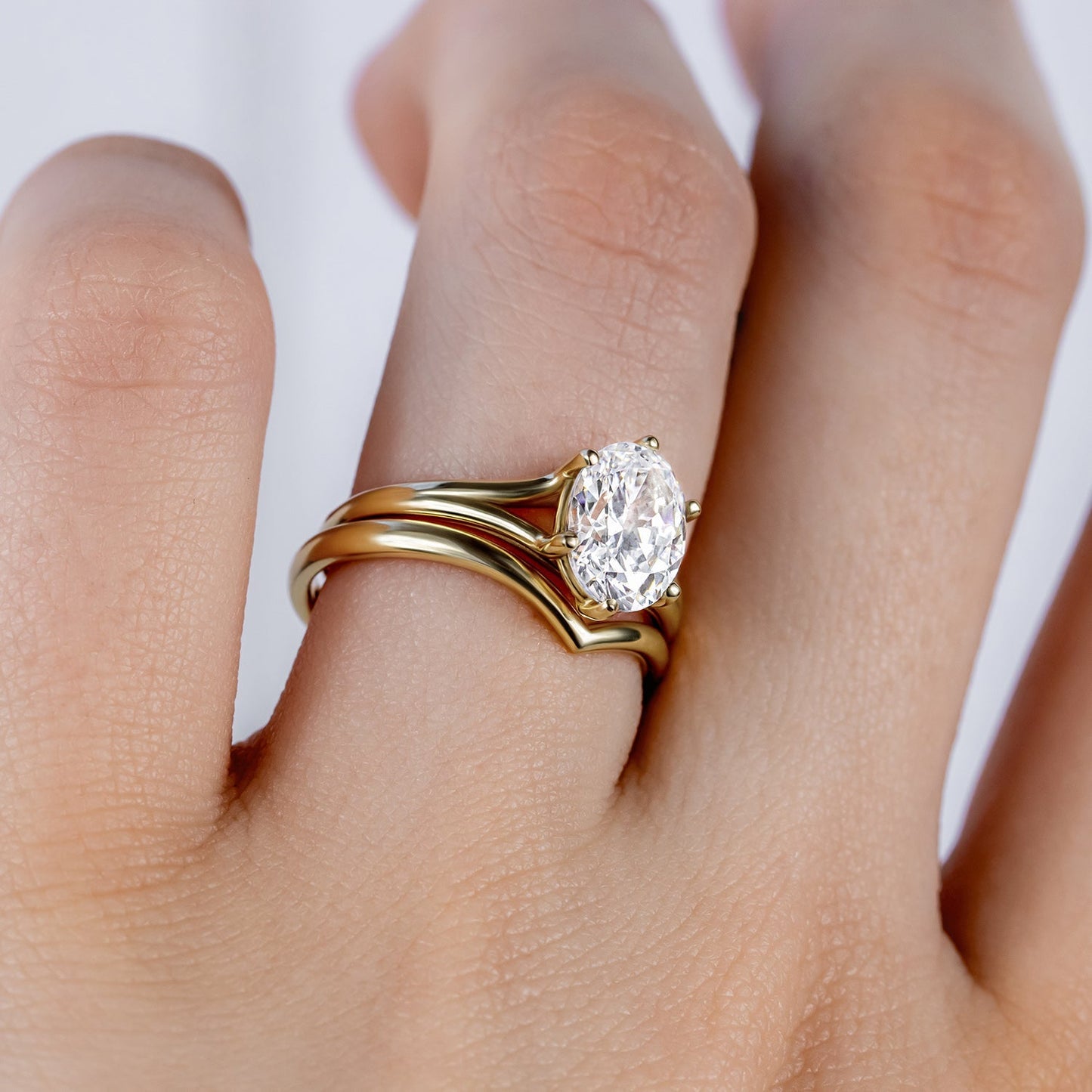 2 CT Round Three Stones Lab Grown Diamond Engagement Ring