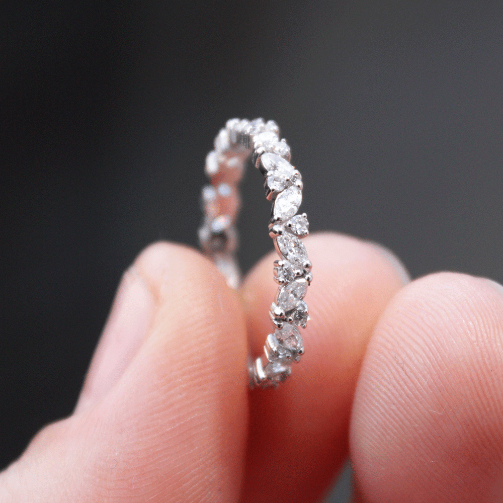 0.37 CT Round Full Eternity Lab Grown Diamond Wedding Band