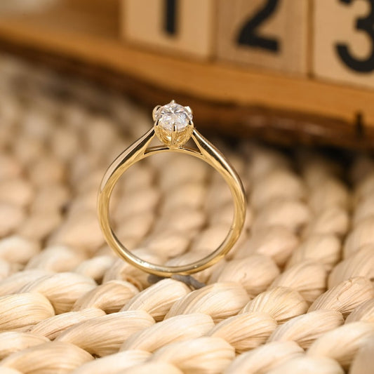 Marquise Cut Cluster Styled Lab Grown Diamond Engagement Ring