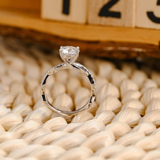 Marquise Cut Cluster Styled Lab Grown Diamond Engagement Ring