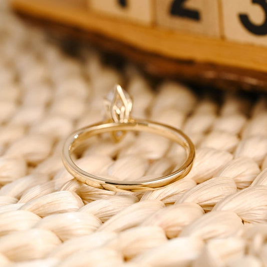 Marquise Cut Cluster Styled Lab Grown Diamond Engagement Ring